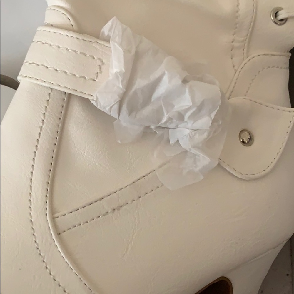 White calf hi boots